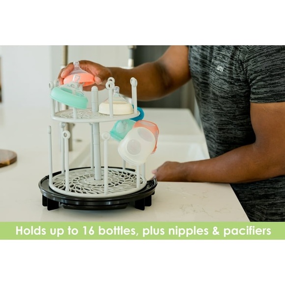 The First Years Gray Spin Stack Drying Rack - Picture 5 of 9